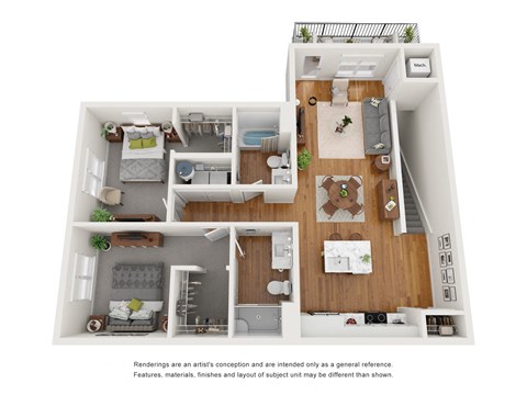 a stylized floor plan of a 1 bedroom310 sqft  at Tivoli Green Apartments & Townhomes, Mount Pleasant, 53406